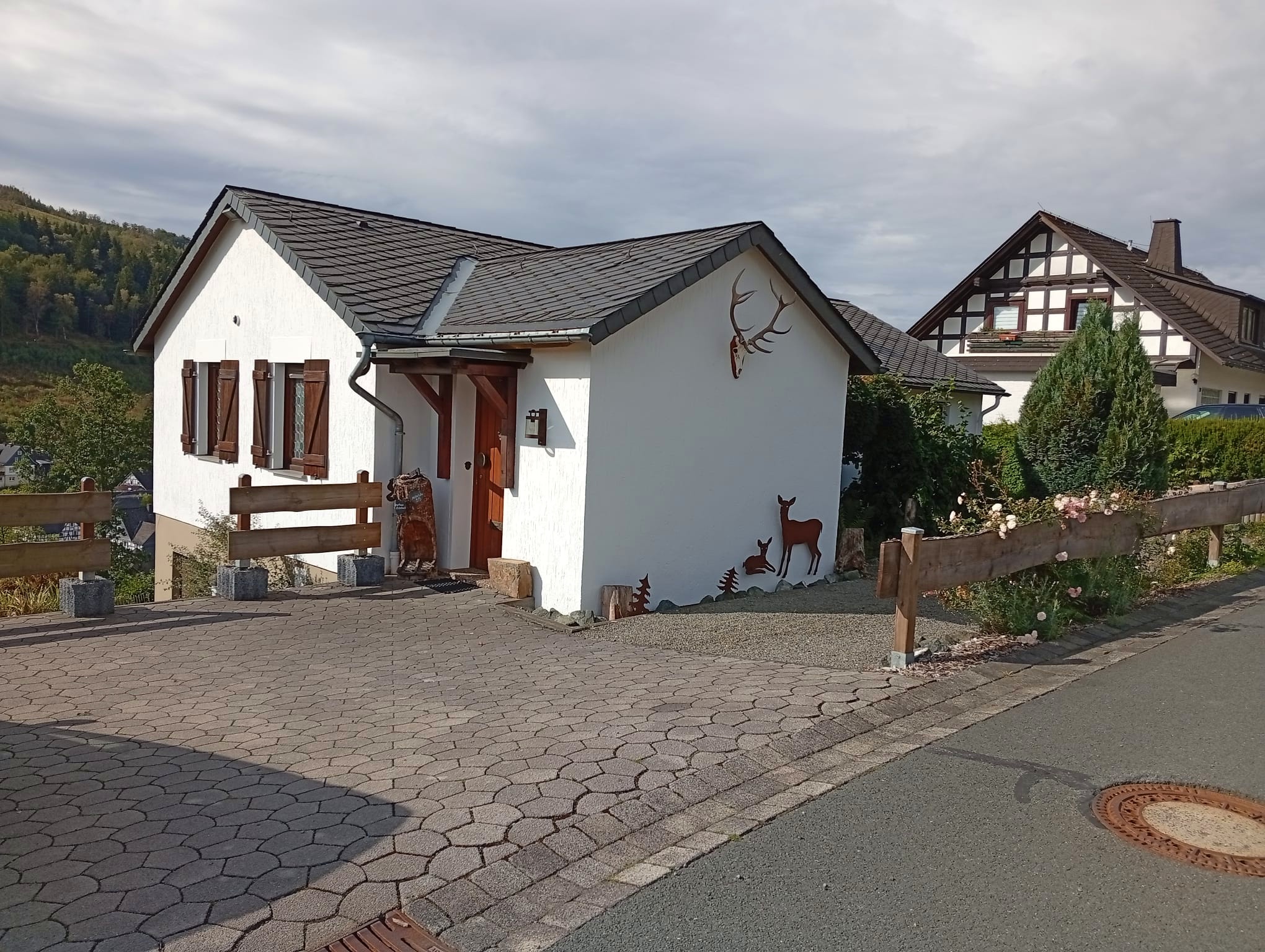 Jagdhaus Holtebock Vorderansicht mit Eingang